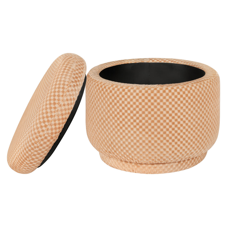 Babyletto Enoki Storage Ottoman in Velvet Checker