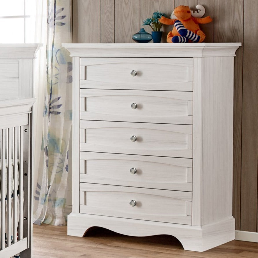 Pali Enna Forever Crib + Double Dresser + 5-Drawer Chest Set