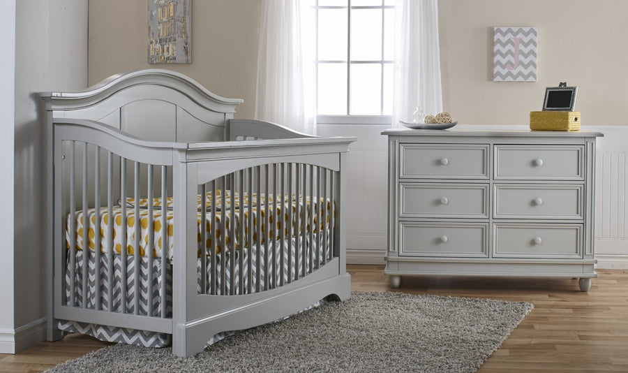 Pali Enna Forever Crib + Double Dresser + 5-Drawer Chest Set