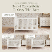 Namesake Liberty 3-in-1 Convertible Spindle Crib with Toddler Bed Conversion Kit