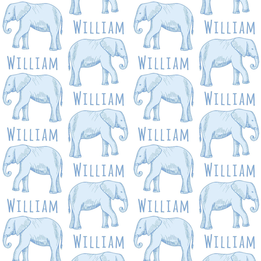 Sugar + Maple Plush Minky Fleece Personalized Blanket | Elephant