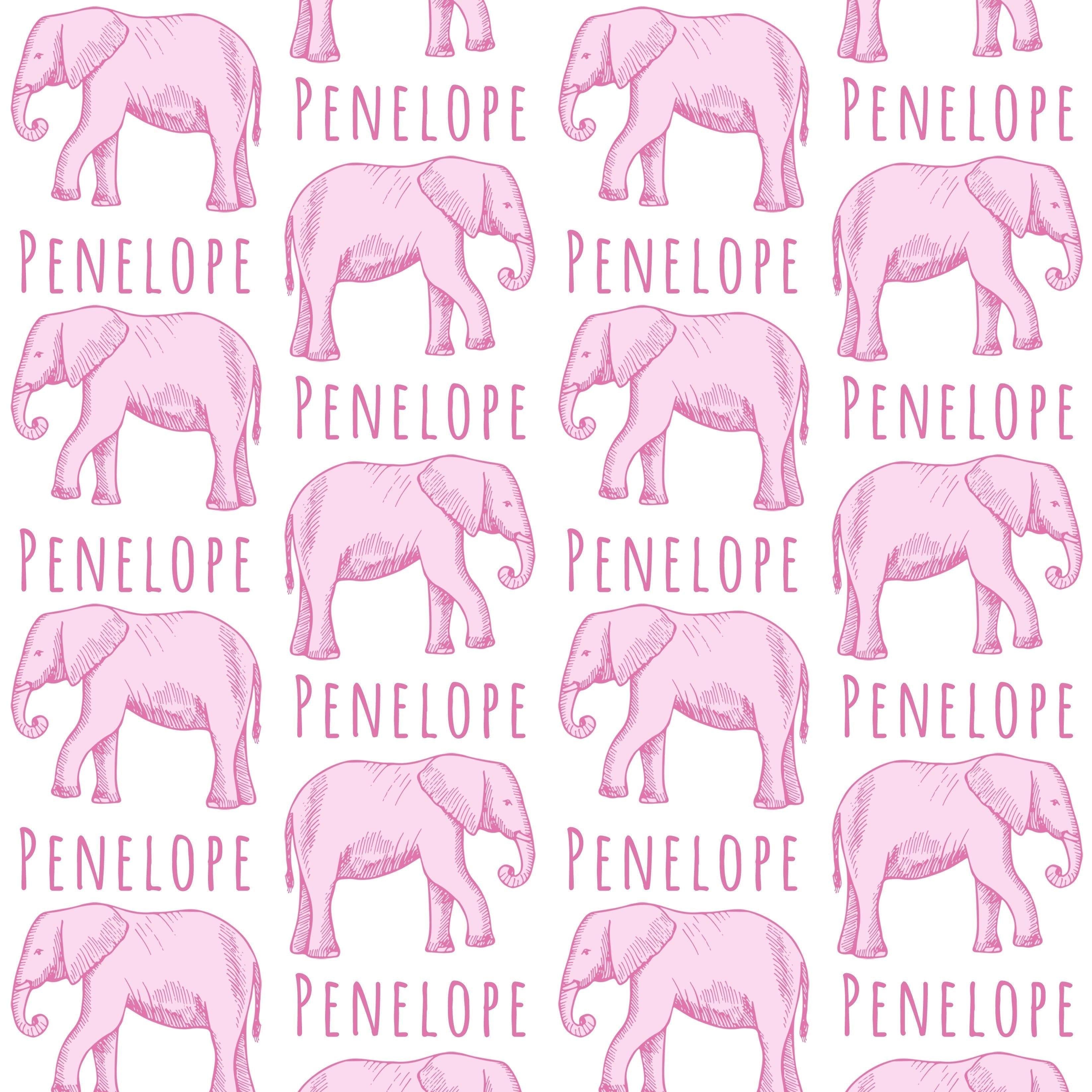 Sugar + Maple Plush Minky Fleece Personalized Blanket | Elephant