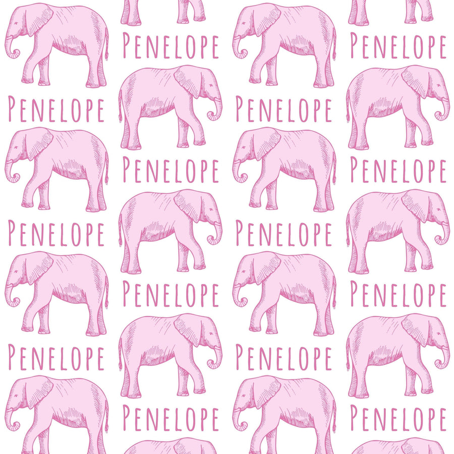 Sugar + Maple Plush Minky Fleece Personalized Blanket | Elephant