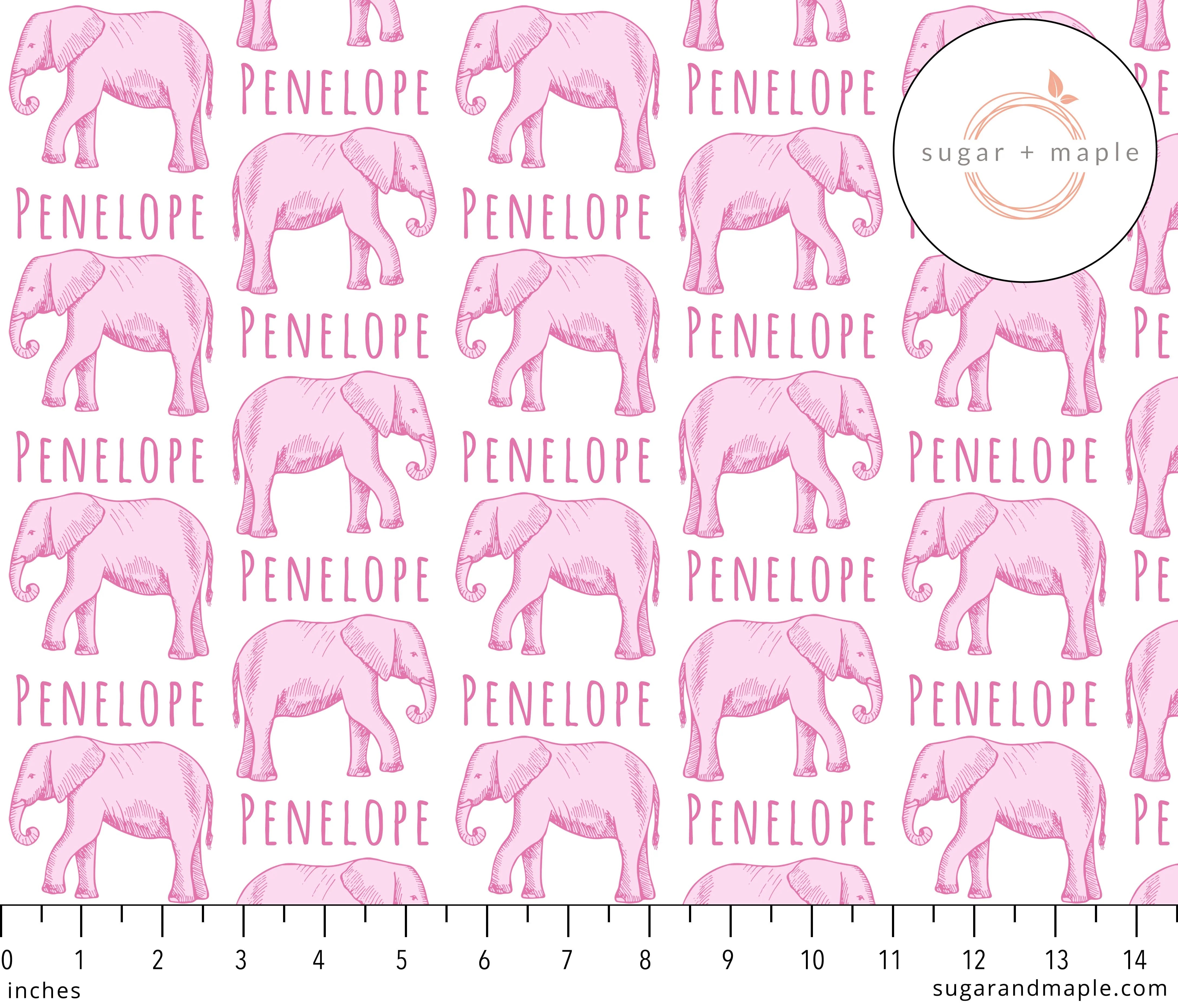 Sugar + Maple | Personalized Bib | Elephant