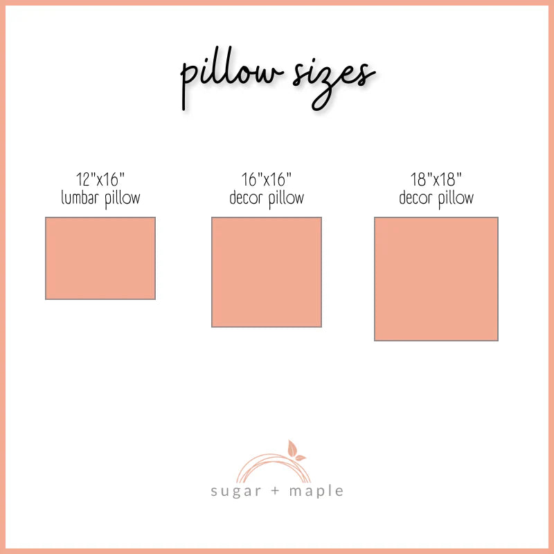 Sugar + Maple | Custom Pillow | Repeating Name