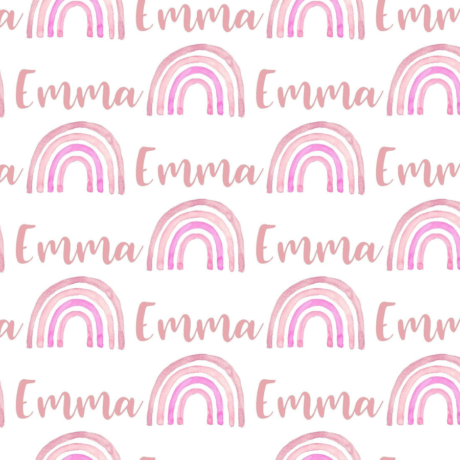 Sugar + Maple Plush Minky Fleece Personalized Blanket | Rainbow