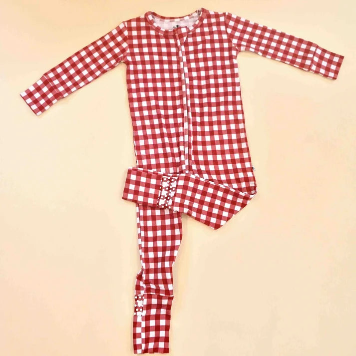 Little Venture Co. | Red Gingham Footie