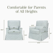 Morris & Co. x Namesake Crawford Pillowback Comfort Swivel Glider