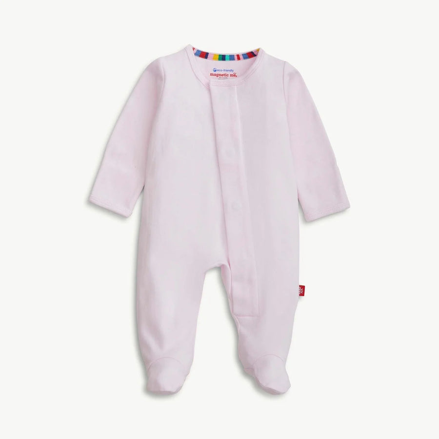 Magnetic Me | Solid Pink Cotton Footie