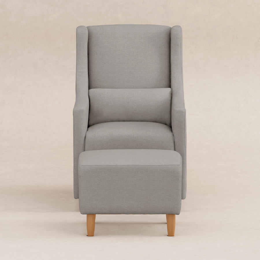 Babyletto Toco Swivel Glider and Ottoman in Eco-Performance Fabric | Water Repellent & Stain Resistant