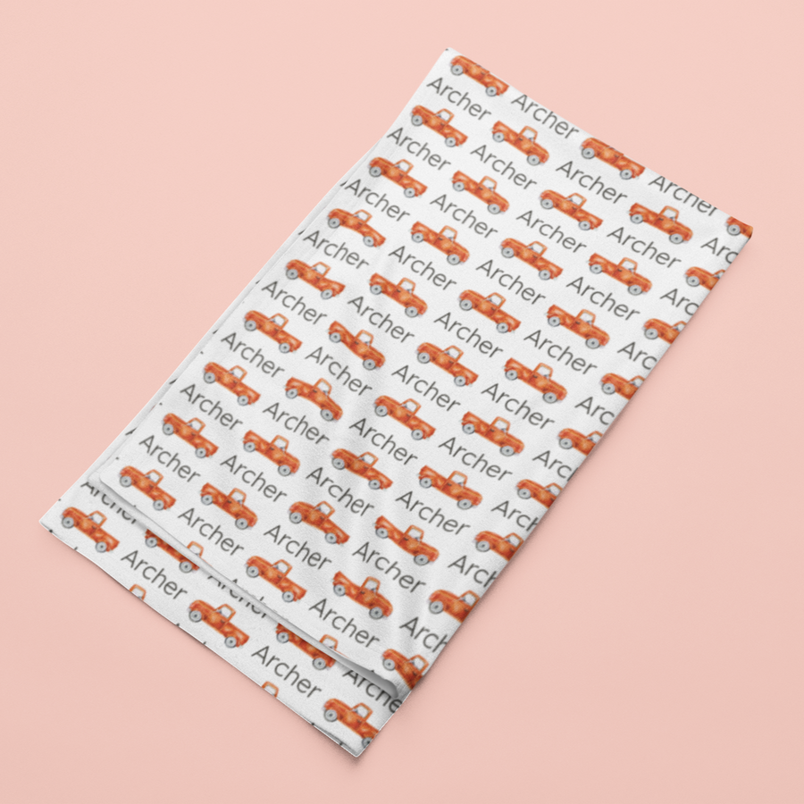 Sugar + Maple Stretchy Blanket | Trucks