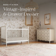 Namesake Liberty 3-in-1 Convertible Spindle Crib with Toddler Bed Conversion Kit