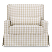 Namesake Crawford Pillowback Chair and a Half Comfort Swivel Glider