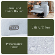 Namesake Willa Plus Power Glider Recliner + Power Headrest