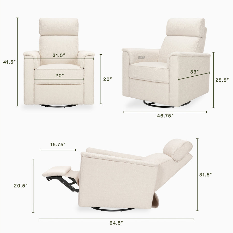 Namesake Willa Plus Power Glider Recliner + Power Headrest