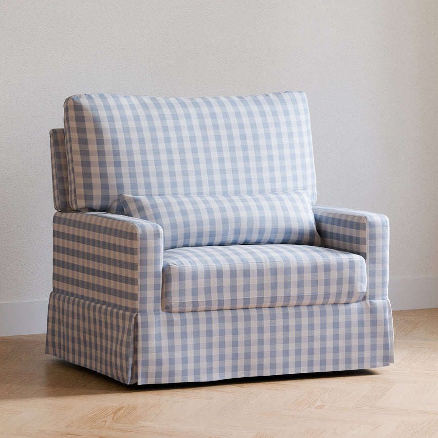 Namesake Crawford Pillowback Chair and a Half Comfort Swivel Glider