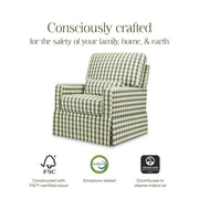 Namesake Crawford Pillowback Comfort Swivel Glider