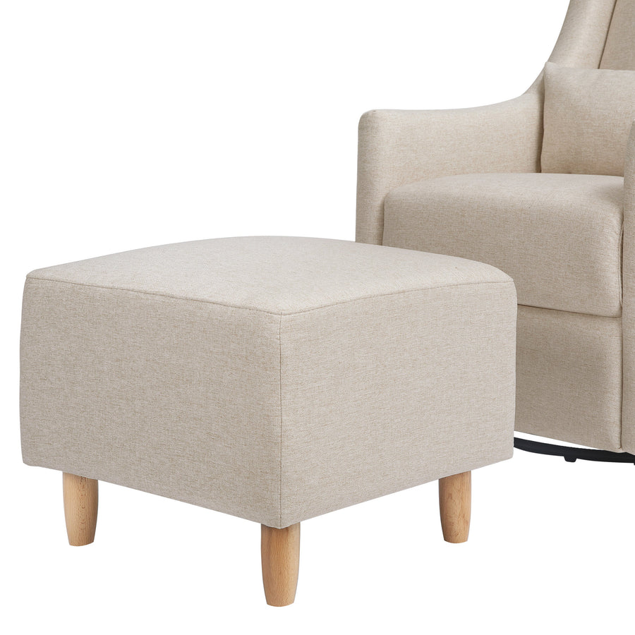 Babyletto Toco Swivel Glider and Ottoman in Eco-Performance Fabric | Water Repellent & Stain Resistant
